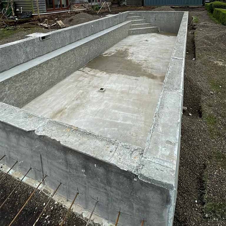 Swimming Pool Shell Sprayed Concrete 