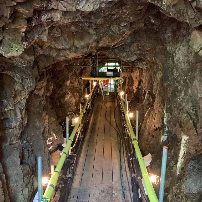 Underground Sprayed Concrete Slope Construction