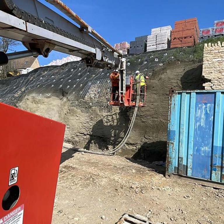 Sprayed Concrete Slope 